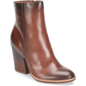 Kork-ease Parr Boots Brown Sattle Leather Heeled Ankle Booties
